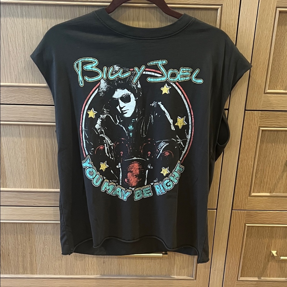 Recycled Karma Black Billy Joel Muscle Tee